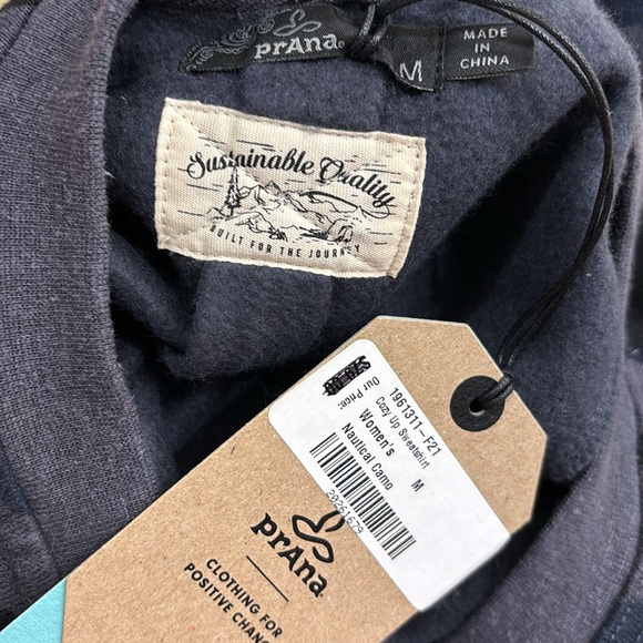 NWT Prana Fleeced Cozy Up Sweatshirt in Camo Medium - Picture 11 of 13